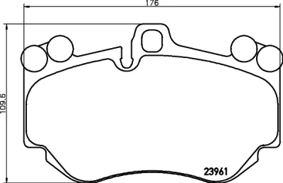 T1414 BEHR/HELLA/PAGID Комплект тормозных колодок, дисковый тормоз