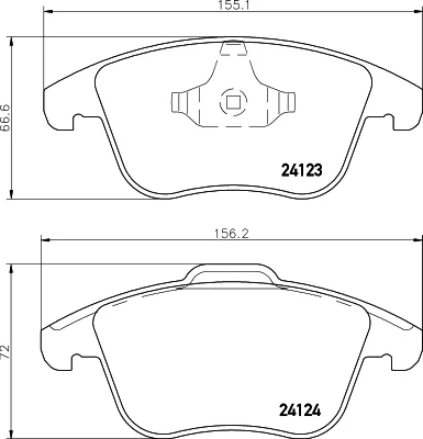 T1653 BEHR/HELLA/PAGID Комплект тормозных колодок, дисковый тормоз