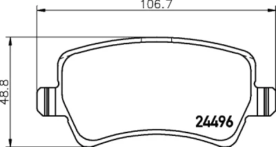 T1658 BEHR/HELLA/PAGID Комплект тормозных колодок, дисковый тормоз