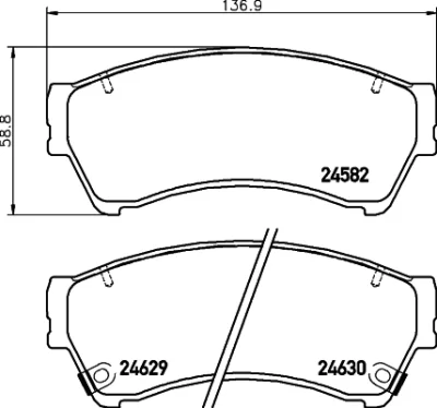 T1749 BEHR/HELLA/PAGID Комплект тормозных колодок, дисковый тормоз