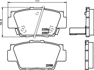 T1756 BEHR/HELLA/PAGID Комплект тормозных колодок, дисковый тормоз