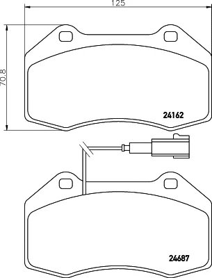 T1786 BEHR/HELLA/PAGID Комплект тормозных колодок, дисковый тормоз