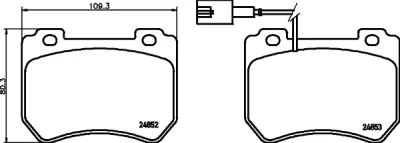 T1866 BEHR/HELLA/PAGID Комплект тормозных колодок, дисковый тормоз