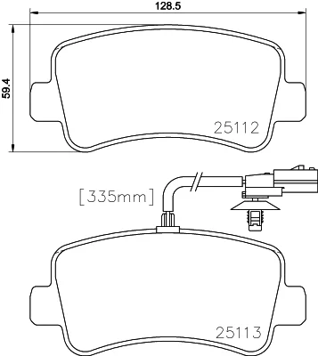 T1970 BEHR/HELLA/PAGID Комплект тормозных колодок, дисковый тормоз