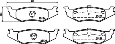 T2032 BEHR/HELLA/PAGID Комплект тормозных колодок, дисковый тормоз