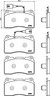 T2038 BEHR/HELLA/PAGID Комплект тормозных колодок, дисковый тормоз