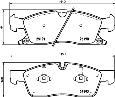 T2107 BEHR/HELLA/PAGID Комплект тормозных колодок, дисковый тормоз