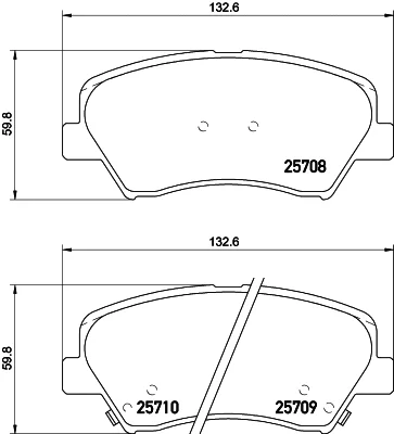 T2261 BEHR/HELLA/PAGID Комплект тормозных колодок, дисковый тормоз