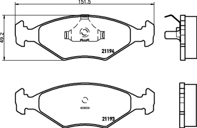 T2463 BEHR/HELLA/PAGID Комплект тормозных колодок, дисковый тормоз