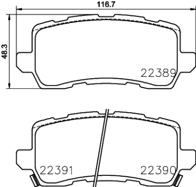 T2519 BEHR/HELLA/PAGID Комплект тормозных колодок, дисковый тормоз