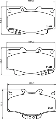 T3011 BEHR/HELLA/PAGID Комплект тормозных колодок, дисковый тормоз