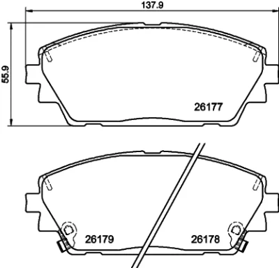 T4190 BEHR/HELLA/PAGID Комплект тормозных колодок, дисковый тормоз