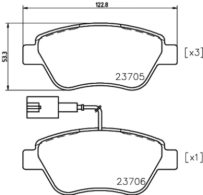 T5162 BEHR/HELLA/PAGID Комплект тормозных колодок, дисковый тормоз