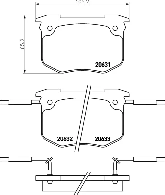 T6006 BEHR/HELLA/PAGID Комплект тормозных колодок, дисковый тормоз