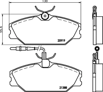 T9033 BEHR/HELLA/PAGID Комплект тормозных колодок, дисковый тормоз