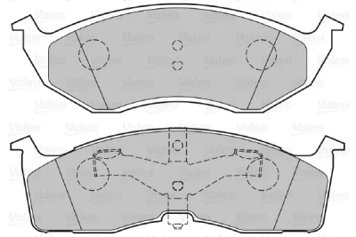 301556 VALEO Комплект тормозных колодок, дисковый тормоз