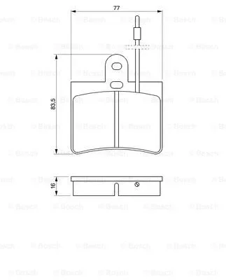 0 986 424 025 BOSCH Комплект тормозных колодок, дисковый тормоз