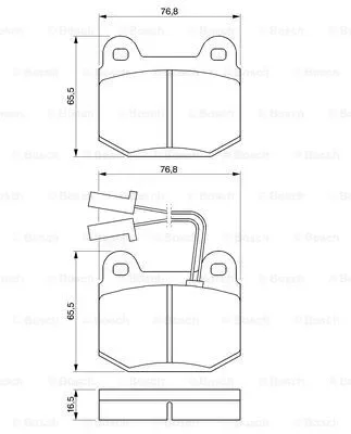 0 986 424 029 BOSCH Комплект тормозных колодок, дисковый тормоз