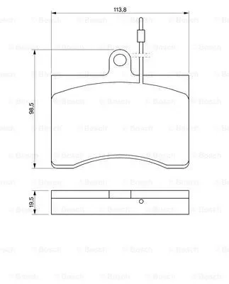 0 986 424 069 BOSCH Комплект тормозных колодок, дисковый тормоз