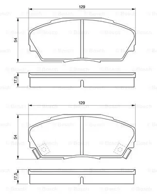 0 986 424 260 BOSCH Комплект тормозных колодок, дисковый тормоз