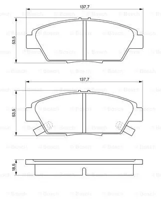 0 986 424 289 BOSCH Комплект тормозных колодок, дисковый тормоз