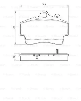 0 986 424 615 BOSCH Комплект тормозных колодок, дисковый тормоз