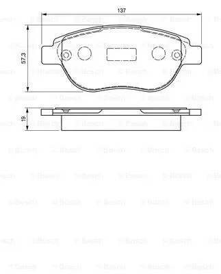 0 986 424 659 BOSCH Комплект тормозных колодок, дисковый тормоз