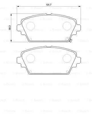 0 986 424 663 BOSCH Комплект тормозных колодок, дисковый тормоз