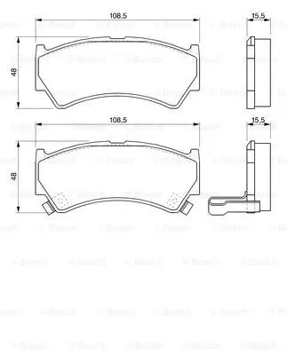 0 986 424 732 BOSCH Комплект тормозных колодок, дисковый тормоз