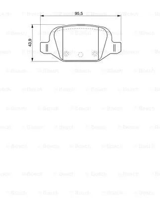 Комплект тормозных колодок, дисковый тормоз BOSCH 0 986 424 756