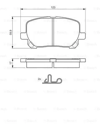 Комплект тормозных колодок, дисковый тормоз BOSCH 0 986 424 761