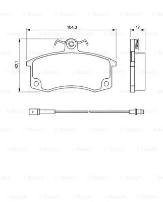 0 986 424 783 BOSCH Комплект тормозных колодок, дисковый тормоз