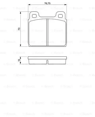 0 986 460 113 BOSCH Комплект тормозных колодок, дисковый тормоз