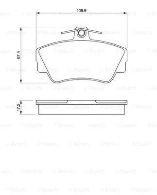 Комплект тормозных колодок, дисковый тормоз BOSCH 0 986 460 989