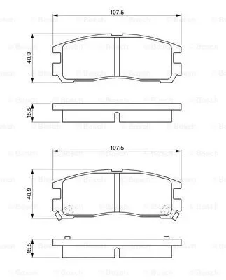 Комплект тормозных колодок, дисковый тормоз BOSCH 0 986 461 145