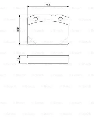 0 986 461 661 BOSCH Комплект тормозных колодок, дисковый тормоз