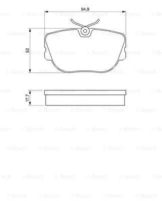 0 986 490 680 BOSCH Комплект тормозных колодок, дисковый тормоз