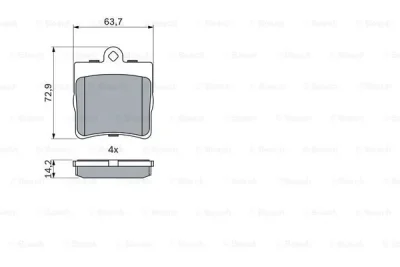 0 986 494 016 BOSCH Комплект тормозных колодок, дисковый тормоз