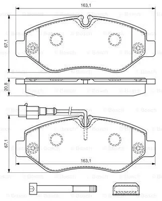 0 986 494 334 BOSCH Комплект тормозных колодок, дисковый тормоз