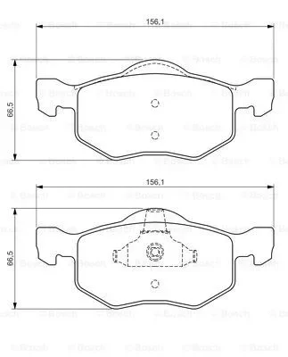 0 986 494 361 BOSCH Комплект тормозных колодок, дисковый тормоз