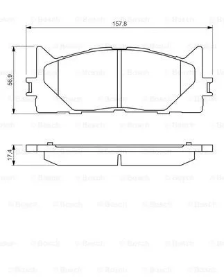 0 986 494 430 BOSCH Комплект тормозных колодок, дисковый тормоз