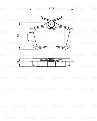 0 986 494 519 BOSCH Комплект тормозных колодок, дисковый тормоз