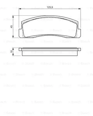 0 986 494 543 BOSCH Комплект тормозных колодок, дисковый тормоз