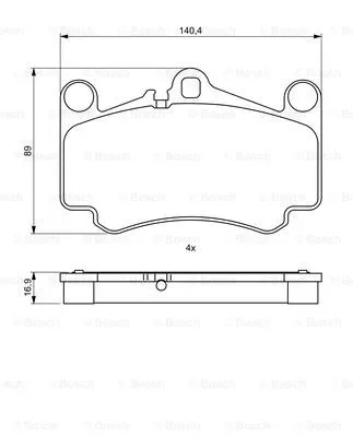 0 986 494 710 BOSCH Комплект тормозных колодок, дисковый тормоз