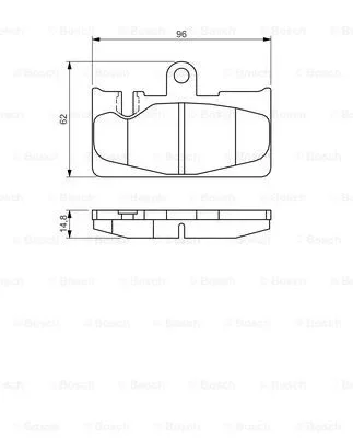 0 986 495 139 BOSCH Комплект тормозных колодок, дисковый тормоз