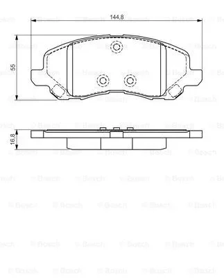 0 986 495 170 BOSCH Комплект тормозных колодок, дисковый тормоз