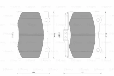 0 986 AB3 504 BOSCH Комплект тормозных колодок, дисковый тормоз