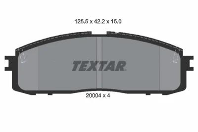2000401 TEXTAR Комплект тормозных колодок, дисковый тормоз