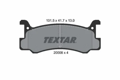 Комплект тормозных колодок, дисковый тормоз TEXTAR 2000801