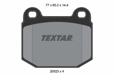 Комплект тормозных колодок, дисковый тормоз TEXTAR 2032306